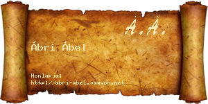 Ábri Ábel névjegykártya